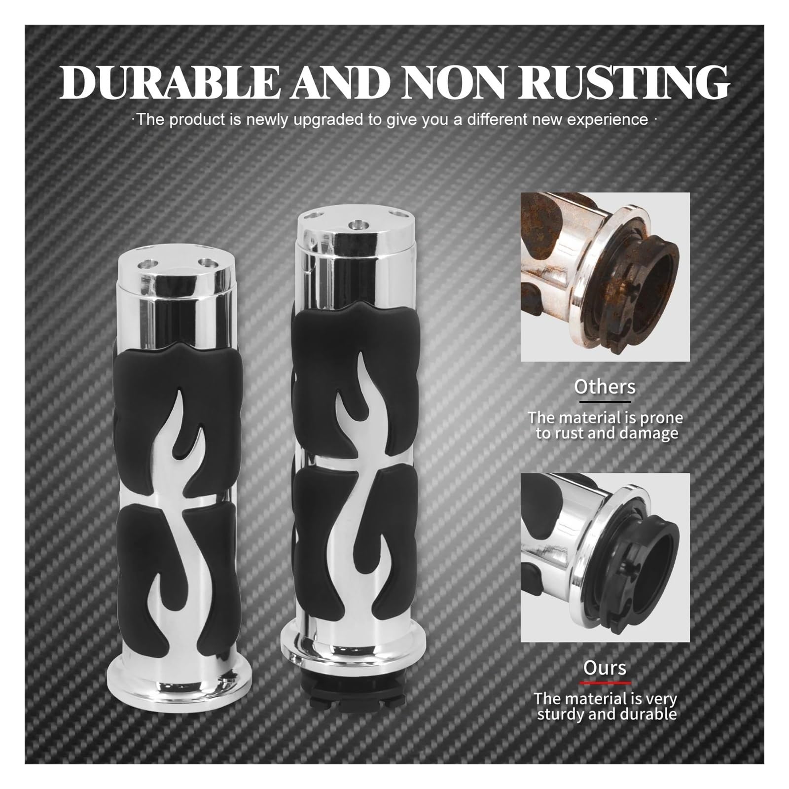 Empuñaduras Manillar Empuñadura De Mano para Manillar De Motocicleta, Empuñaduras De Barra, Funda De Goma para Sportster, para Dyna, para Softail, para Touring V-Rod(Hand Grips B)