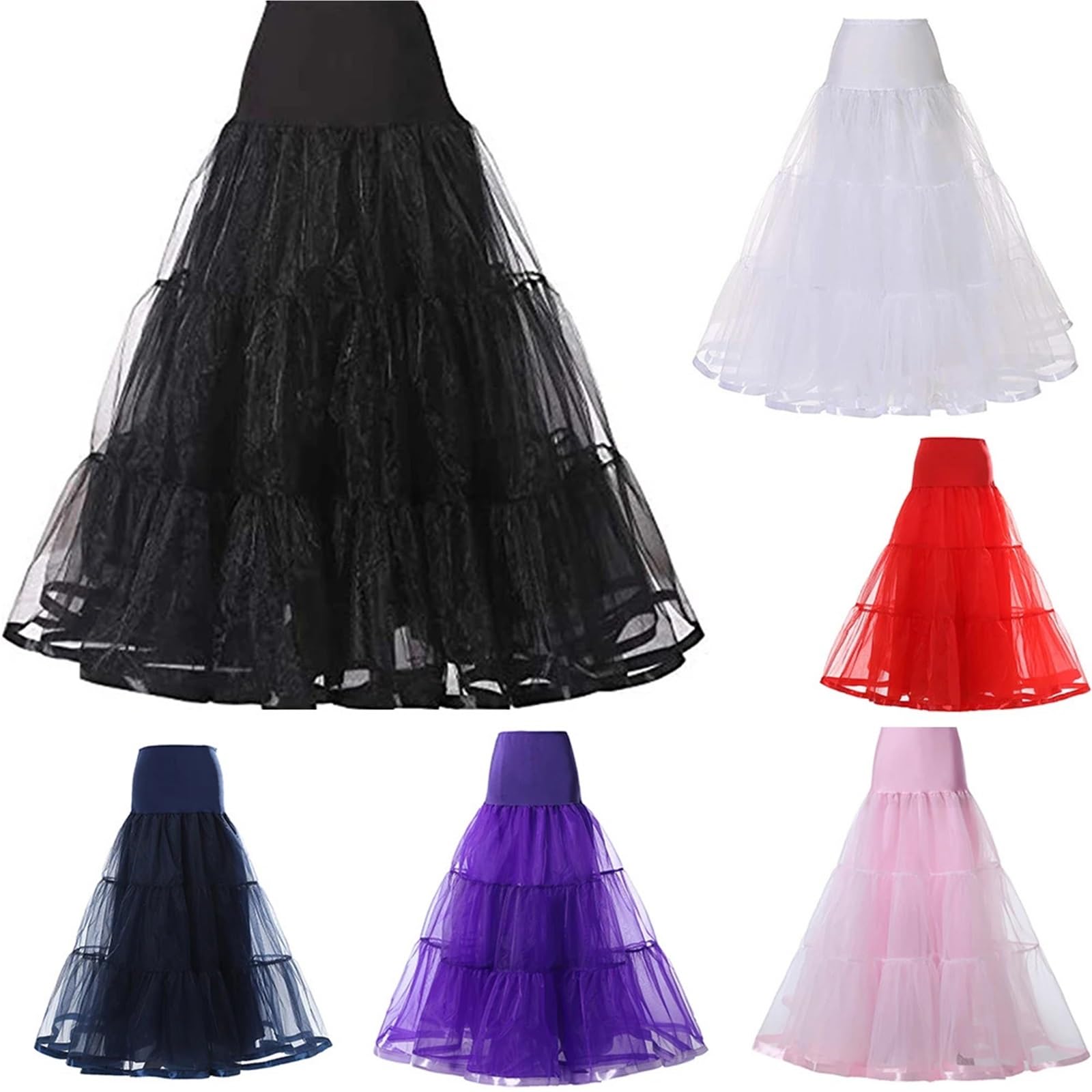jupon court Jupon de mariée 1 mètre Long for femmes, grande aile, désossé, sous-jupe danse mariage, jupe bouffante