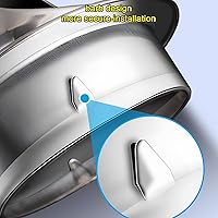 Vista 3 de Tapa de lluvia para chimenea de tubo de escape, tapa redonda de ventilación de aire, cubierta de chimenea de acero inoxidable 304, resistente a