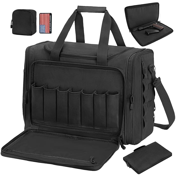 Buy TIDEWE Tactical Range Bag for Gun & Ammo With 2 Pistol Case, Range