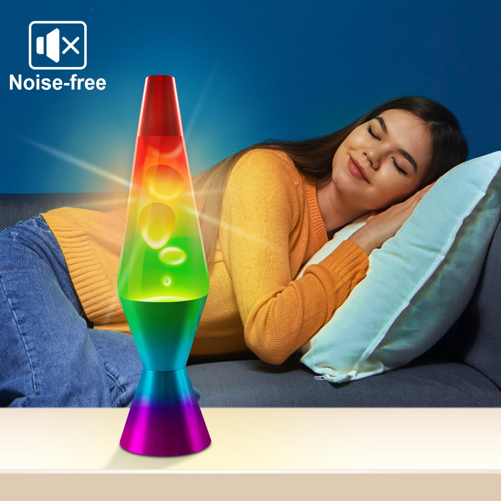 FBSPORT lampara de lavaLamp,Lámpara efecto relajante,Luces nocturnas lámparas de lavanda para la decoración del dormitorio, lámparas de oficina adolescentes y niños