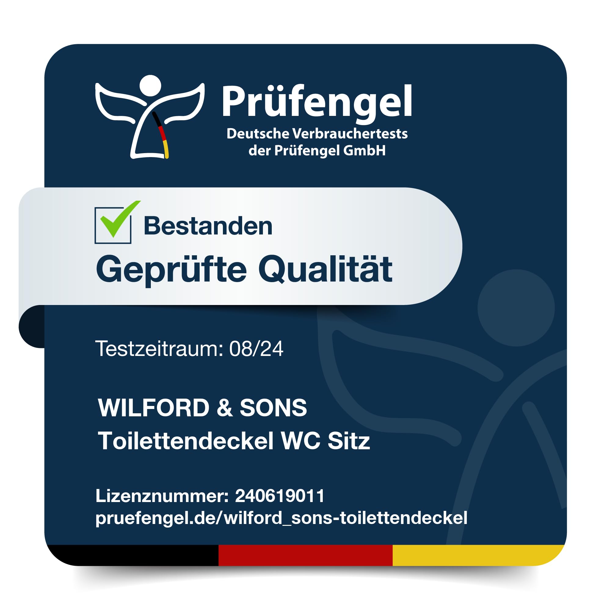 Wilford & Sons PREMIUM Toilettendeckel - WC Sitz mit Absenkautomatik - Klodeckel D-Form weiß - Hochwertige Klobrille, Toilettensitz Klo Deckel abnehmbar, Einfache Reinigung - Toilettenbrille Duroplast