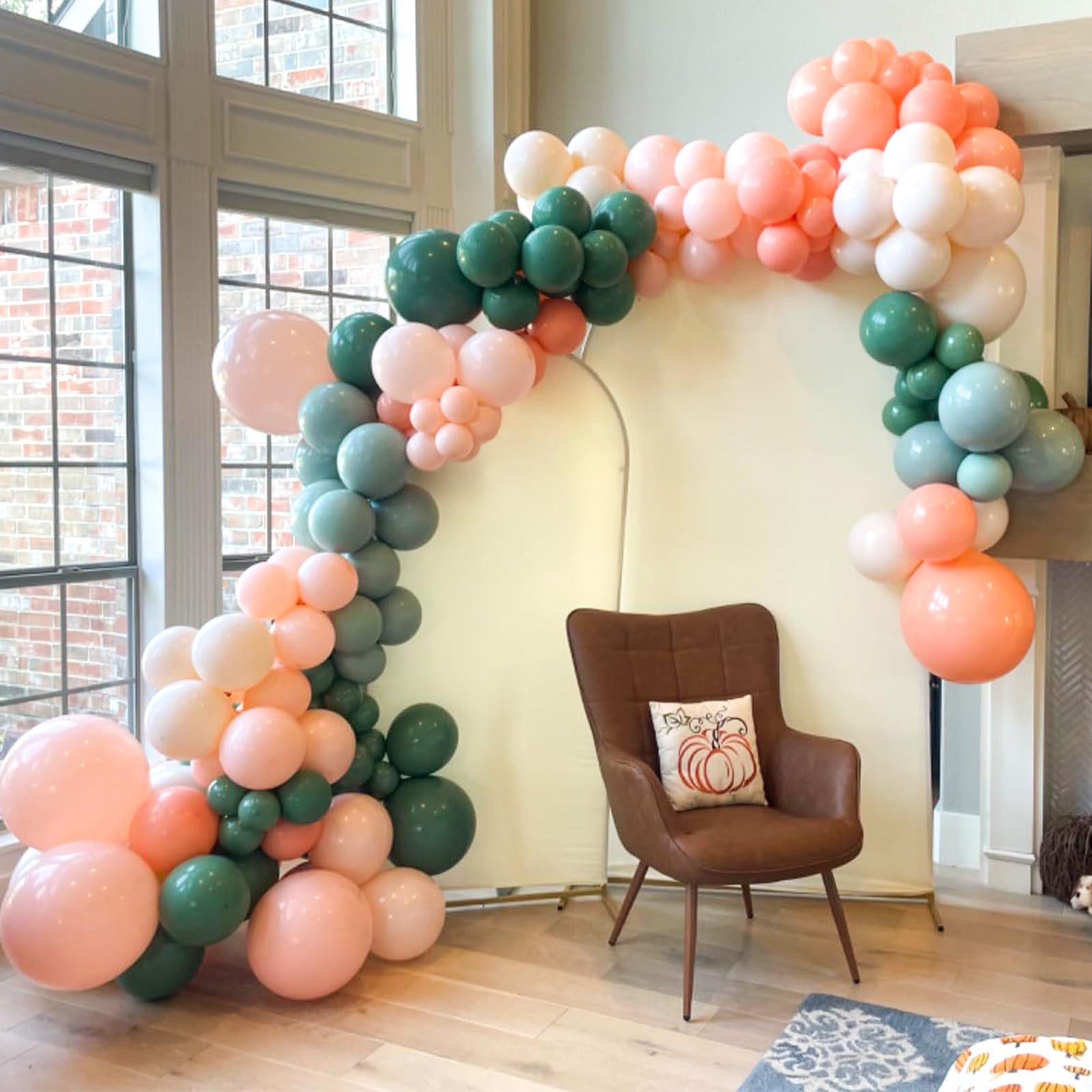 Sage Grün und Rosa Luftballons, 60 Stück 12 Zoll Dusty Rosa und Retro Grün Luftballons, Salbei Grün Metallic Gold Weiß Luftballons für Mädchen Geburtstag Babyparty Dschungel Safari Party Dekoration