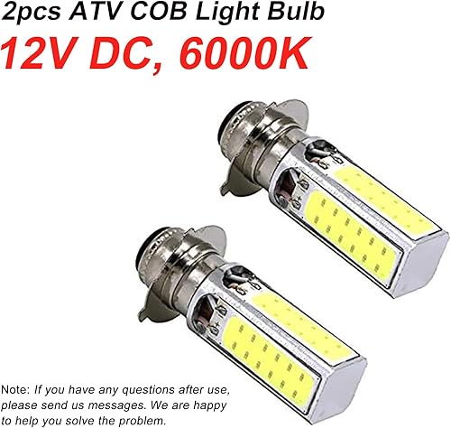 Miniatura 2 de AUTOVIC 2 bombillas COB 6000K para Honda ATC110 ATC125M ATC185 ATC200 ATC200E ATC200M TRX125 TRX200SX TRX250 Reemplazar 34901-323-750 34901-HC3-003
