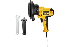 DEWALT Rotary Sander, Variable Speed, Dust Shroud, 5-Inch (DWE6401DS), Yellow