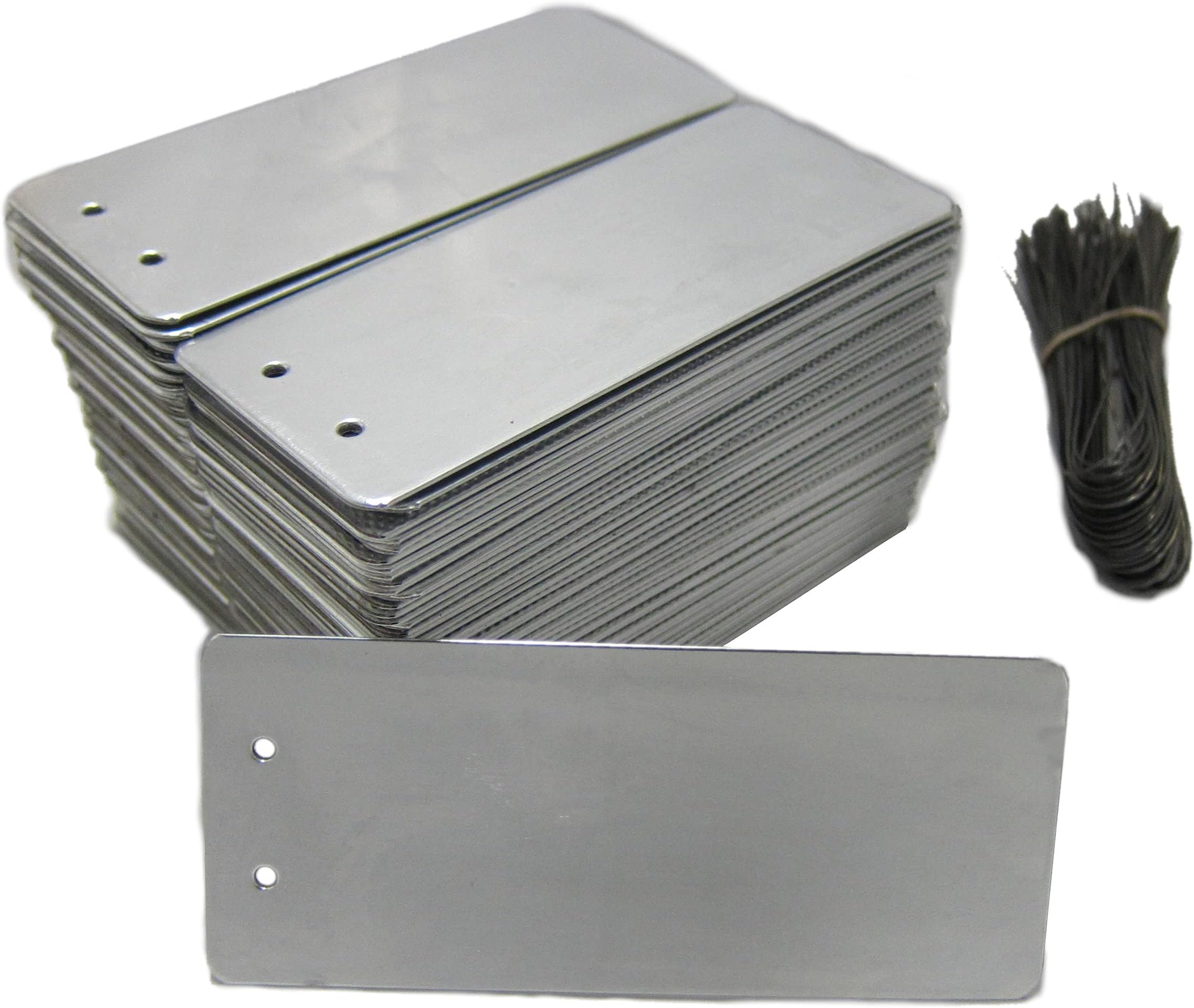 Impress-O-Tag Jumbo Double Sided Write On Metal Foil Tags (Pack of 100)