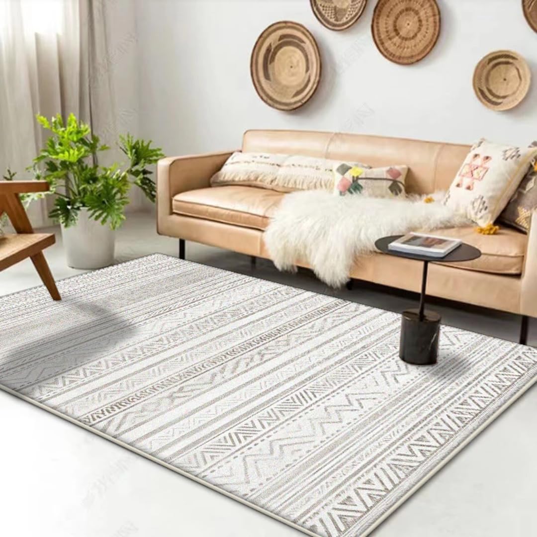 Tapis géométrique design : sublimez votre coin lecture ou chambre