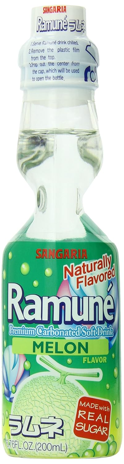 Sangaria Ramune Melon, 6.76 Fluid Ounce (Pack of 6)