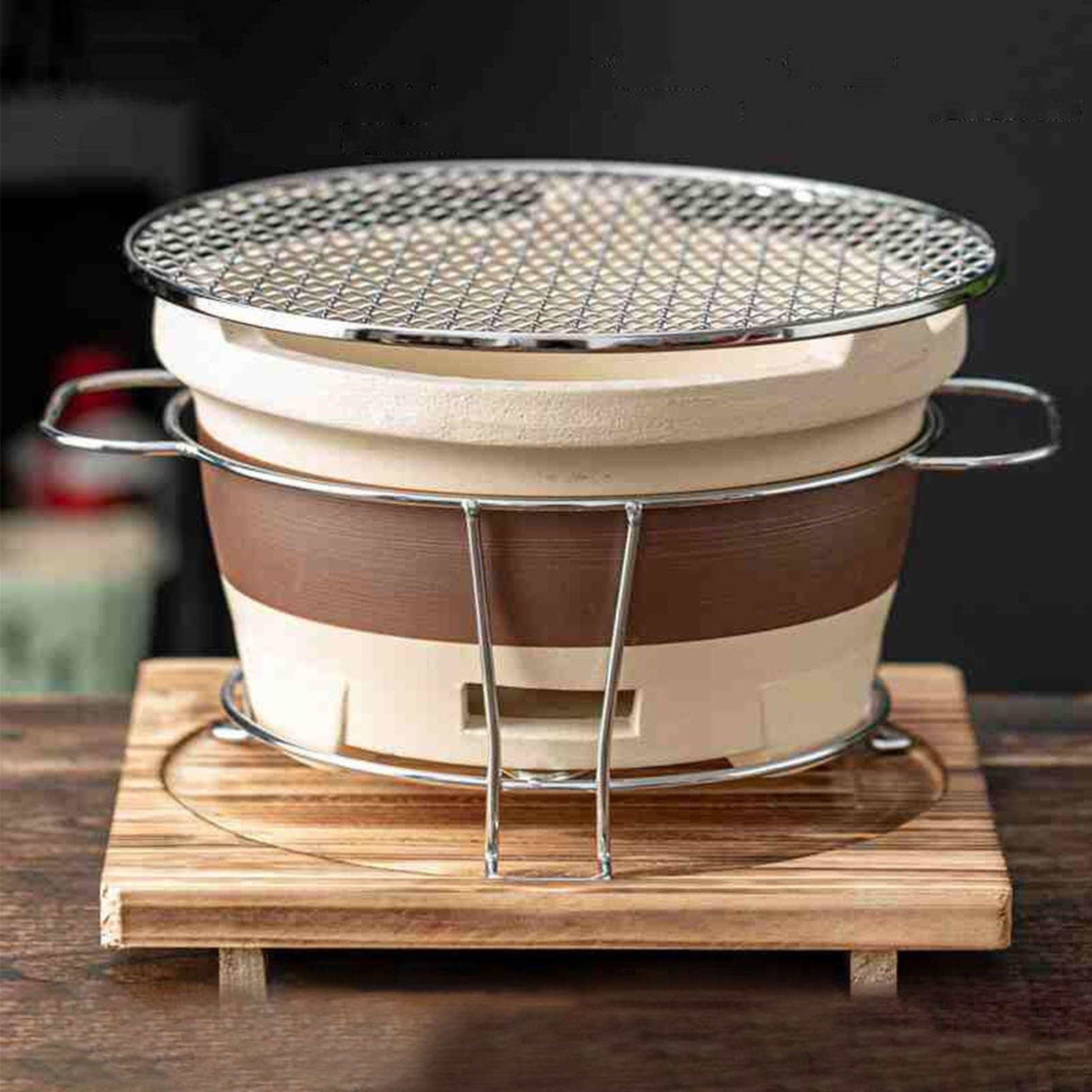 Barbecue Portable au Charbon de Bois pour Cuisiner en Plein air et préparer du thé | Accessoires Inclus | Grande Taille idéale pour Les réunions et Le Camping