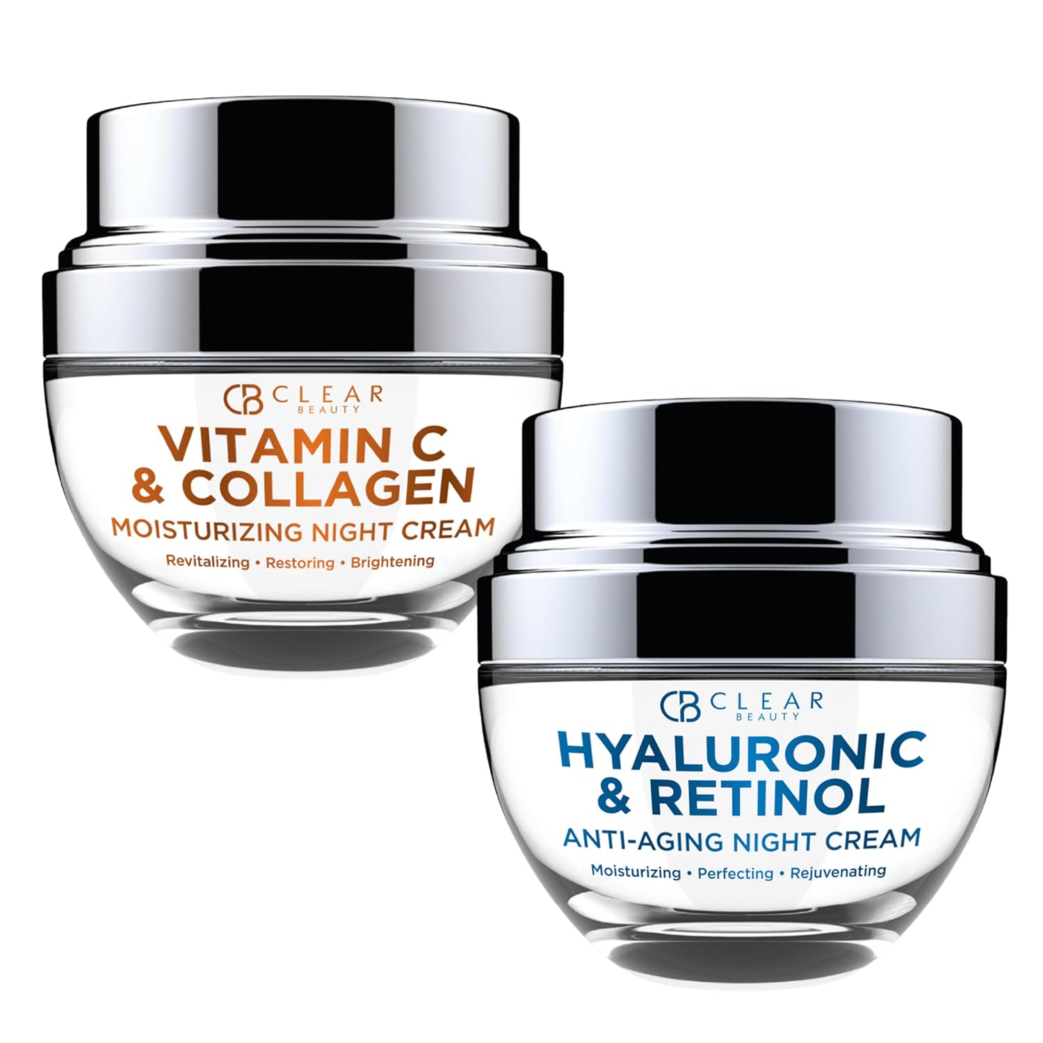 Clear Beauty Face Moisturizer Cream Value Set – Dermatologist Tested, Anti Aging, Korean Skin Care – Firms, Deep Hydration, Smooth & Rejuvenates Skin – Vegan, Clean Beauty, Cruelty Free – Pack of 2