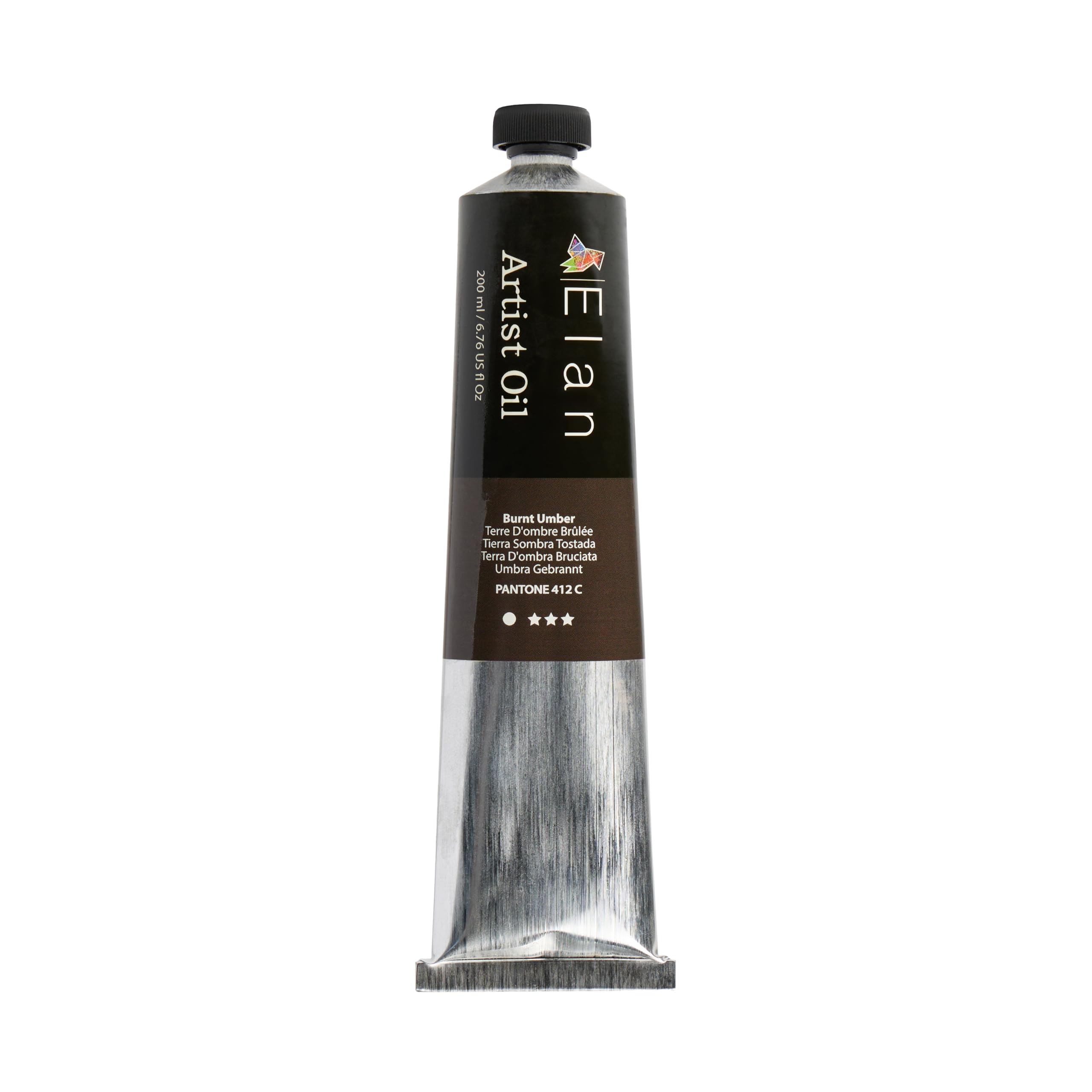 Elan Burnt Umber Oil Paint 200ml Tube