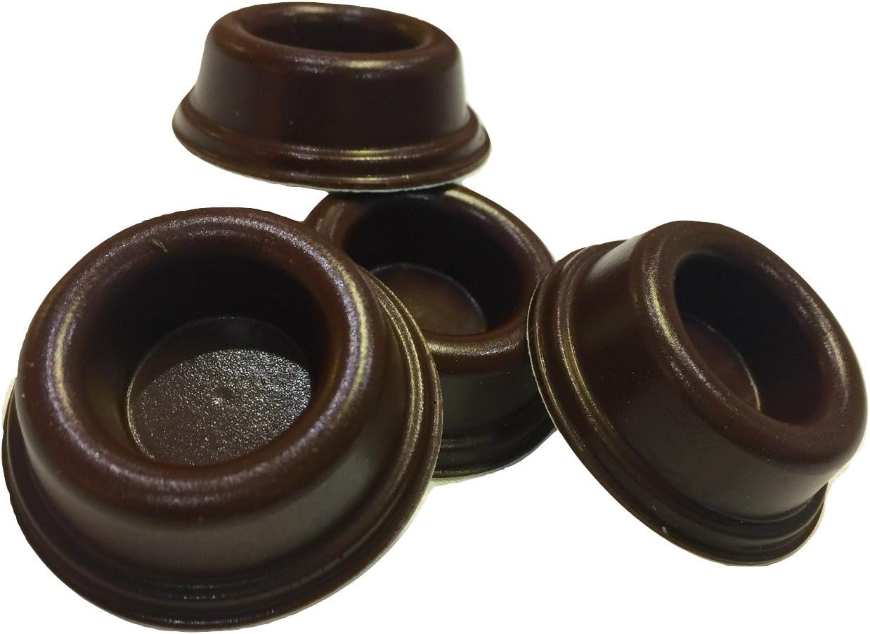 Rubber Door Stopper Bumpers (Pack of 4) Brown Made in USA