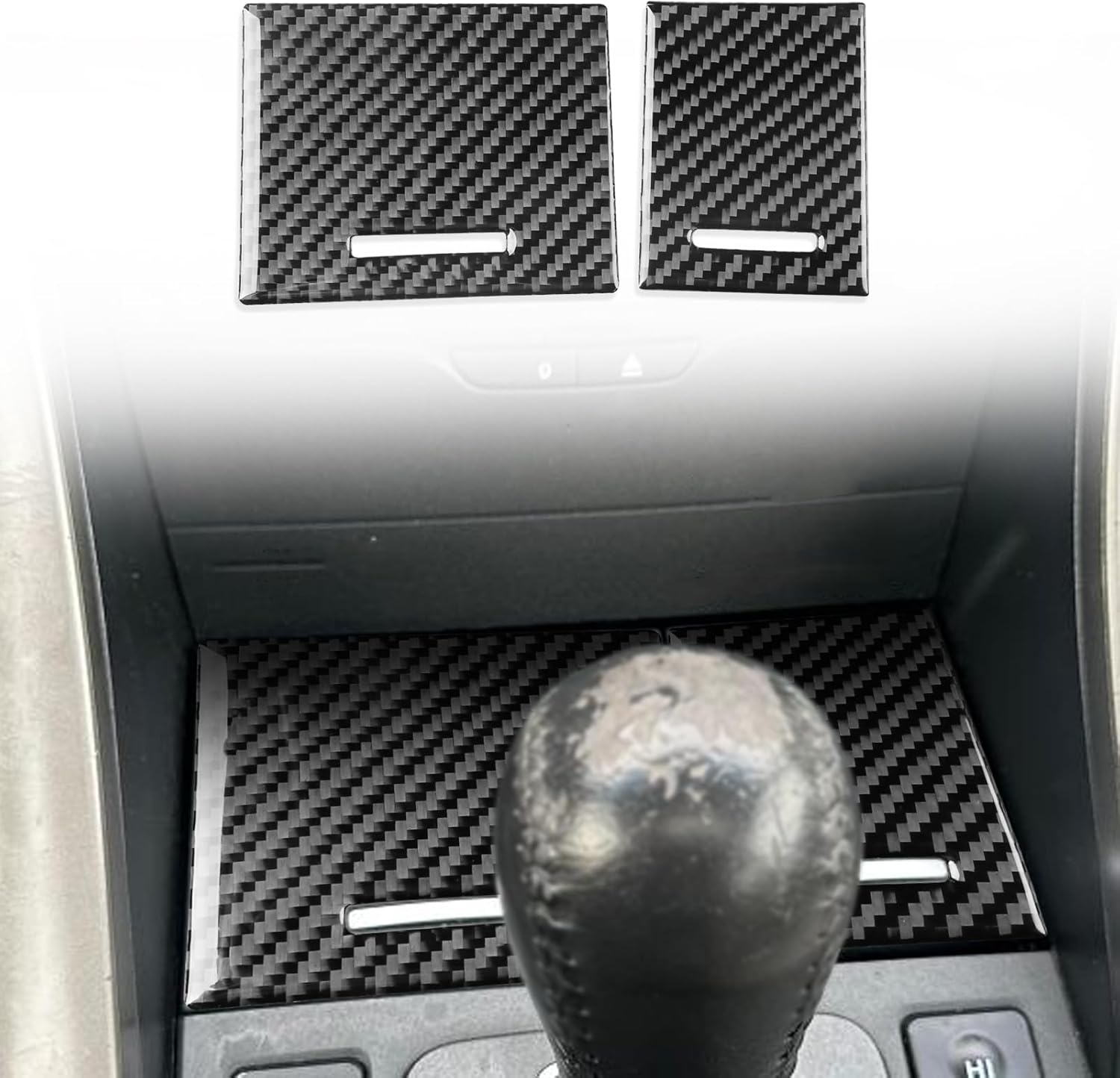black soft carbon fiber car interior ashtray 2/piece decorative sticker suitable for Acura TSX 09-14 carbon fiber car interior