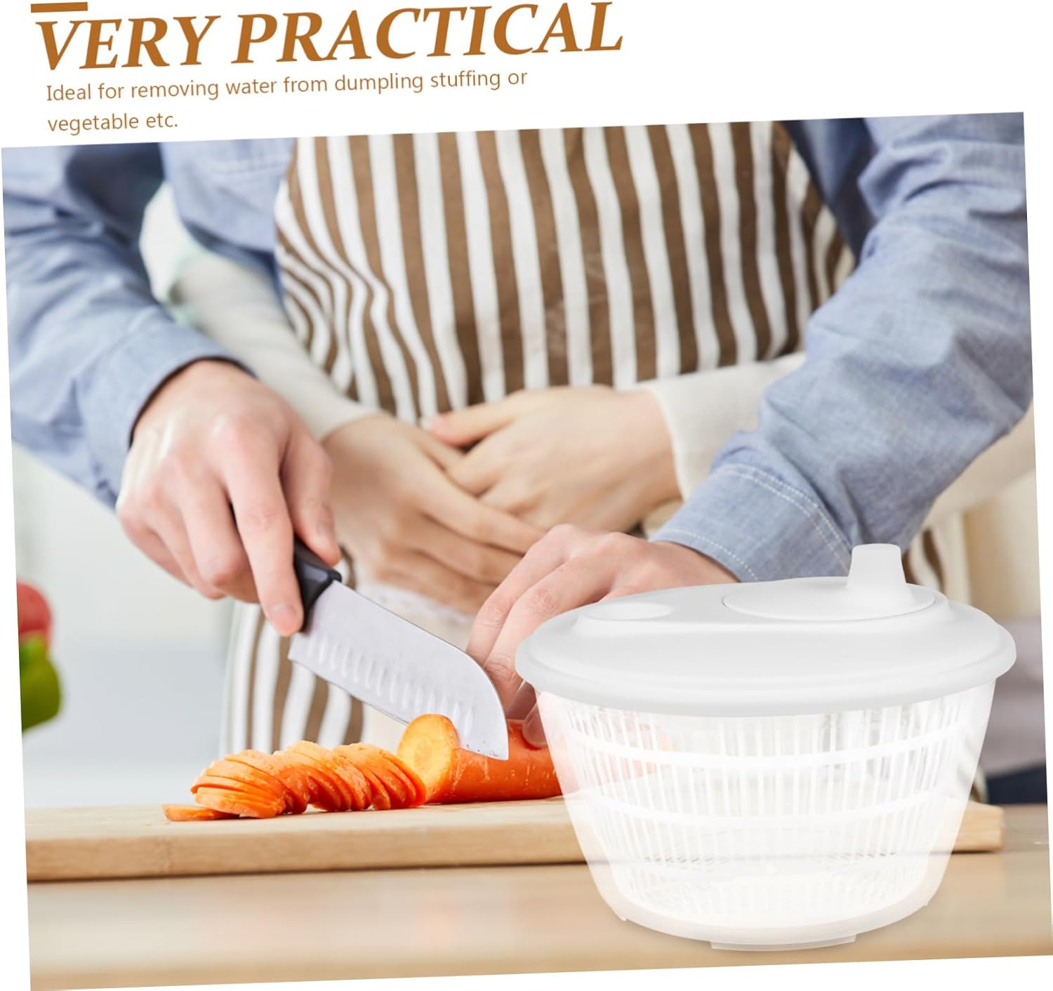 PRETYZOOM Vegetable Salad Draining Water Basket Dehydrator for Fruit Veggie Spinner Dryer