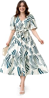 Jwalin Women's Rayon Printed Midi Dress|Dress for Woman|Dresses|Western Dress|One Piece Dress Price In India