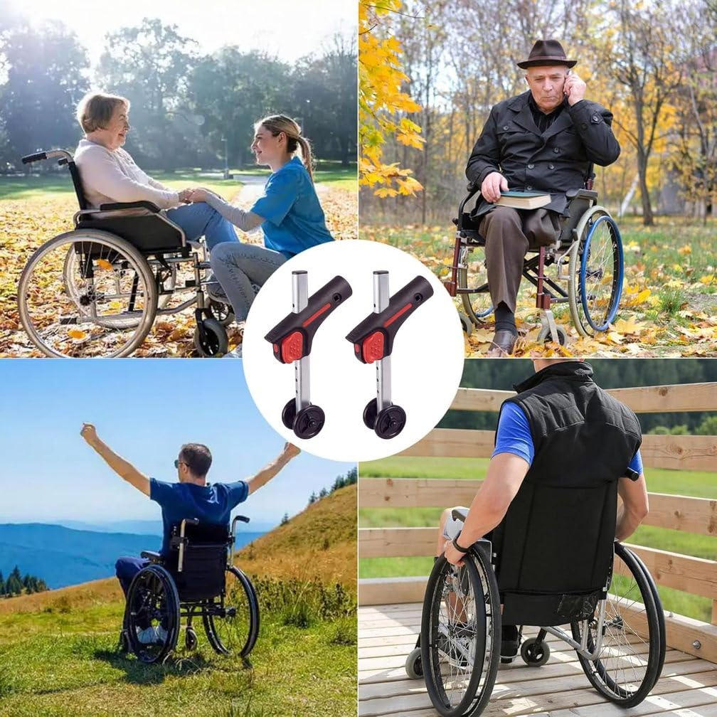 LDIW Dispositif de Basculement Arrière pour Fauteuil Roulant, Accessoire Stabilité Fauteuil Roulant 8 Speed Adjustable Height, Electric Accessories for Elderly and Disabled,22mm