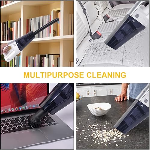 Miniatura 7 de Aspiradora de mano inalámbrica, portátil de 10000 Pa de succión fuerte, aspirador de polvo, aspiradora húmeda y seca de 2 velocidades con luz LED,