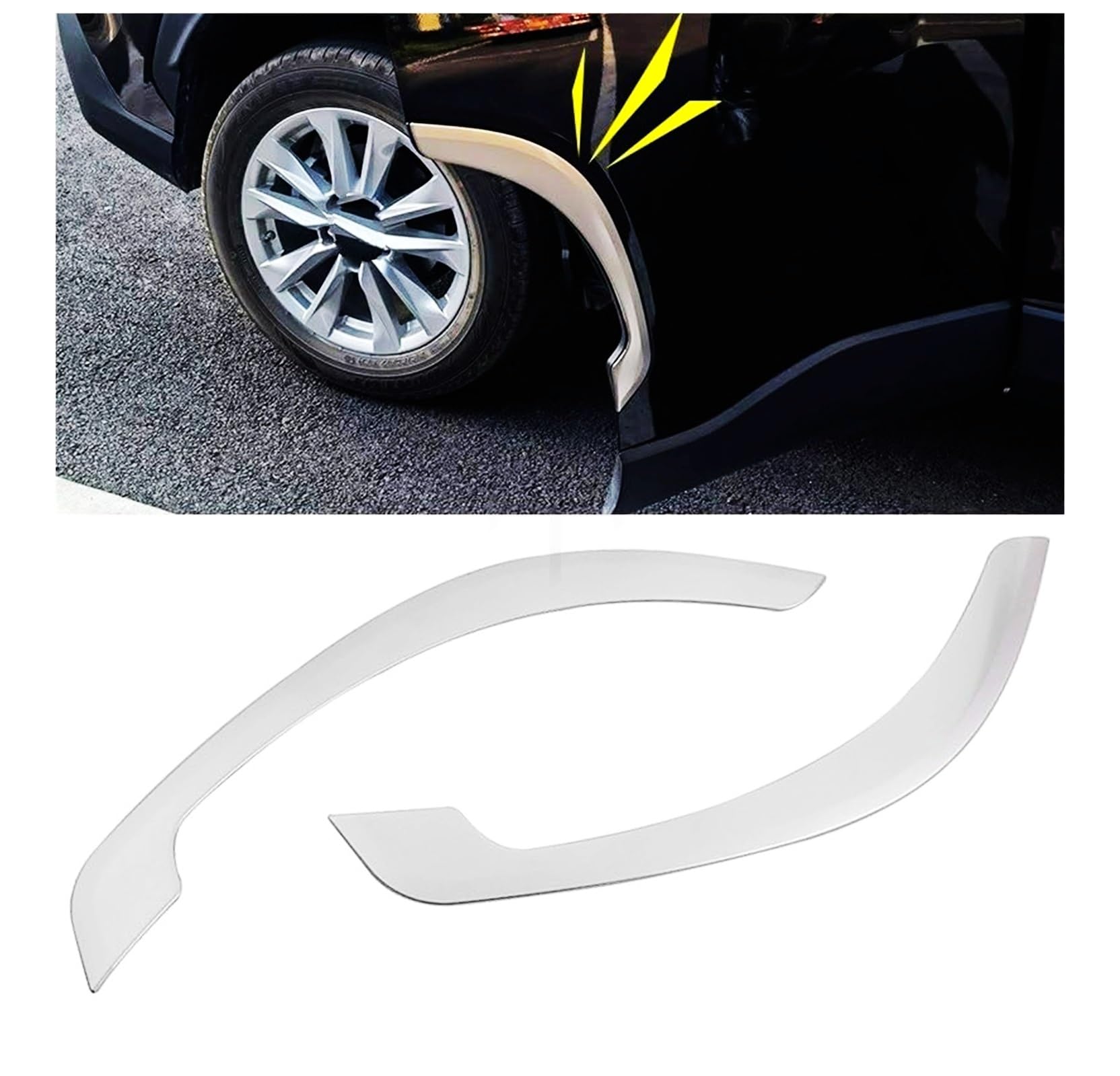 Garde-Boue Enjoliveurs de Passage Roue arrière Compatible avec Toyota pour Corolla Cross XG10 pour Hybrid 2021-2023