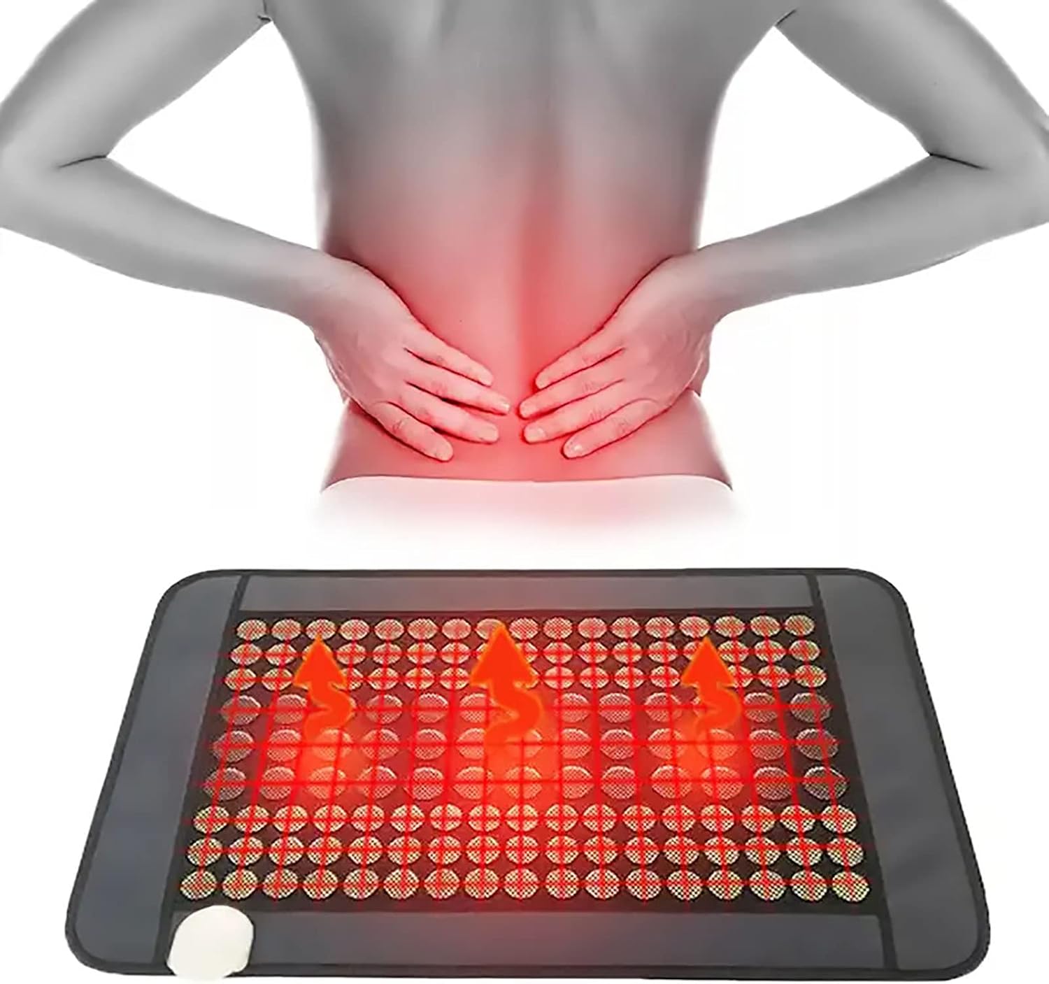 Heating Pad, Natural Jade Electric Stone Heating Mattress with Adjustable Temperature and Automatic Shut-Off, Feating Massage Mattress Pad for Shoulder Knee Joints