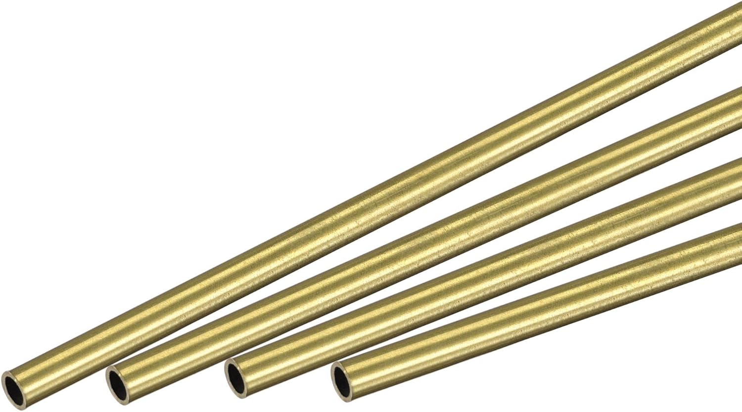 uxcell Brass Round Tube 2mm OD 0.25mm Wall Thickness 300mm Length Pipe Tubing 4 Pcs