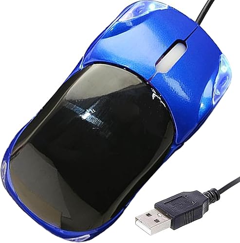 Miniatura 8 de Car Kids Mouse Small Cool Sports Wired Mouse for Kids Wired Kids Computer Mouse with USB Receiver and 1000DPI 2 Headlights for School Laptop