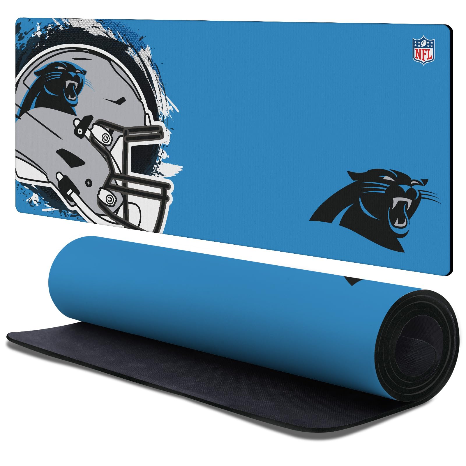 Head Case Designs Officially Licensed NFL Splatter Carolina Panthers 37.4 x 15.75 x 0.16 inches (900 x 400 mm) - XL Gaming Office Desk PC Keyboard Mouse Mat Pad