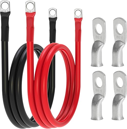 6 AWG Battery Cable 6 Gauge Battery Wires with 5/16