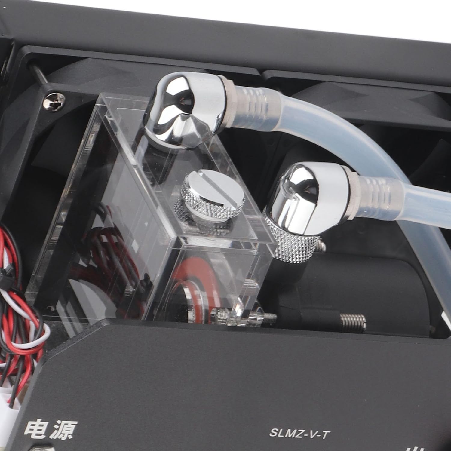 CPU Water Cooling Pump, G1/4 Thread Aluminum Alloy PC Liquid Cooler with D Port 4Pin, Quiet Fan Design, 4M Lift for Custom Loop Systems