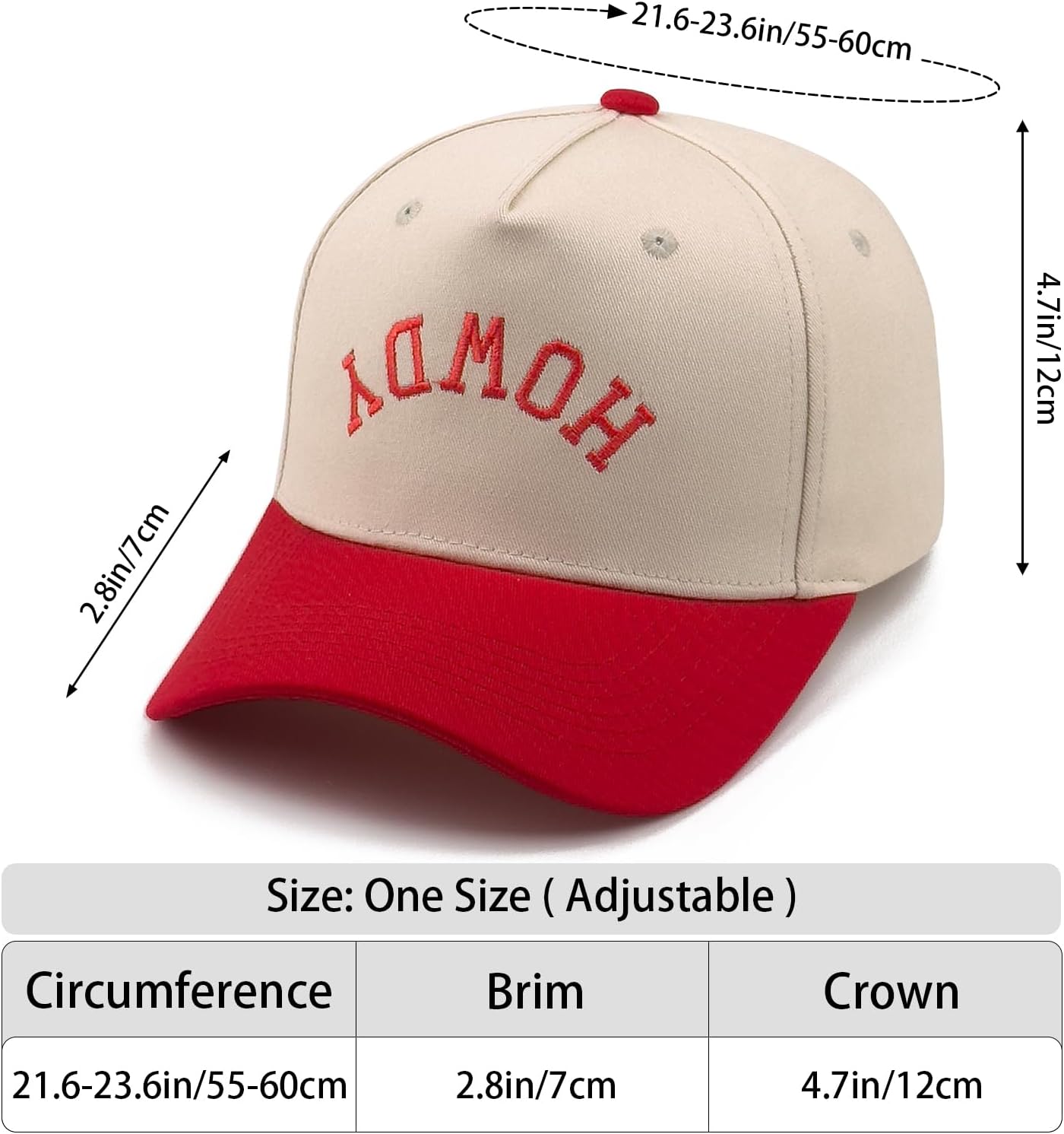 Two-Tone Cotton Baseball Cap with Embroidered Western Sayings - Adjustable Cowboy Style Hat for Men and Women image 5