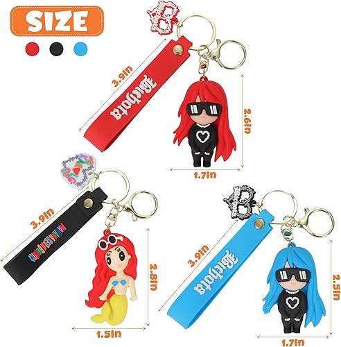 Miniatura 5 de 3 llaveros Karol Llaveros cantantes Llavero de sirena Llaveros para coche Lindo llavero de música Karol Accesorios de bolsa para niños, regalo