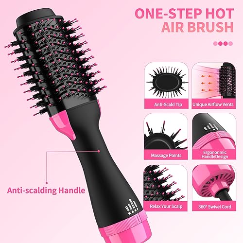 Miniatura 4 de Foalom Hair Dryer Brush, Hair Dryer and Styler Volumizer, 4 in 1 Styling Tools Blow Dryer, Hair Straightener Brush for All Hair Types