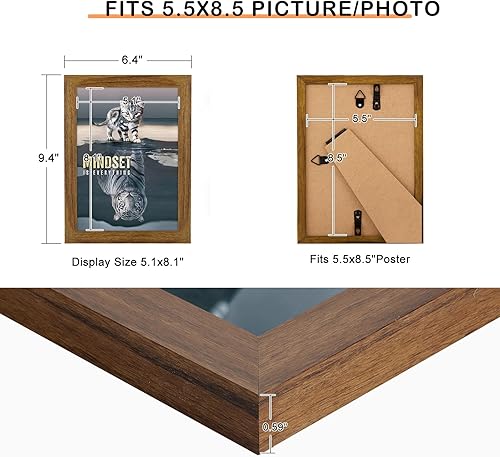 Vista 410 de Marco gris rústico de 18 x 24 pulgadas, marco para póster de 18 x 24 pulgadas, color gris envejecido, grande, retro, natural, 24 x 18 pulgadas