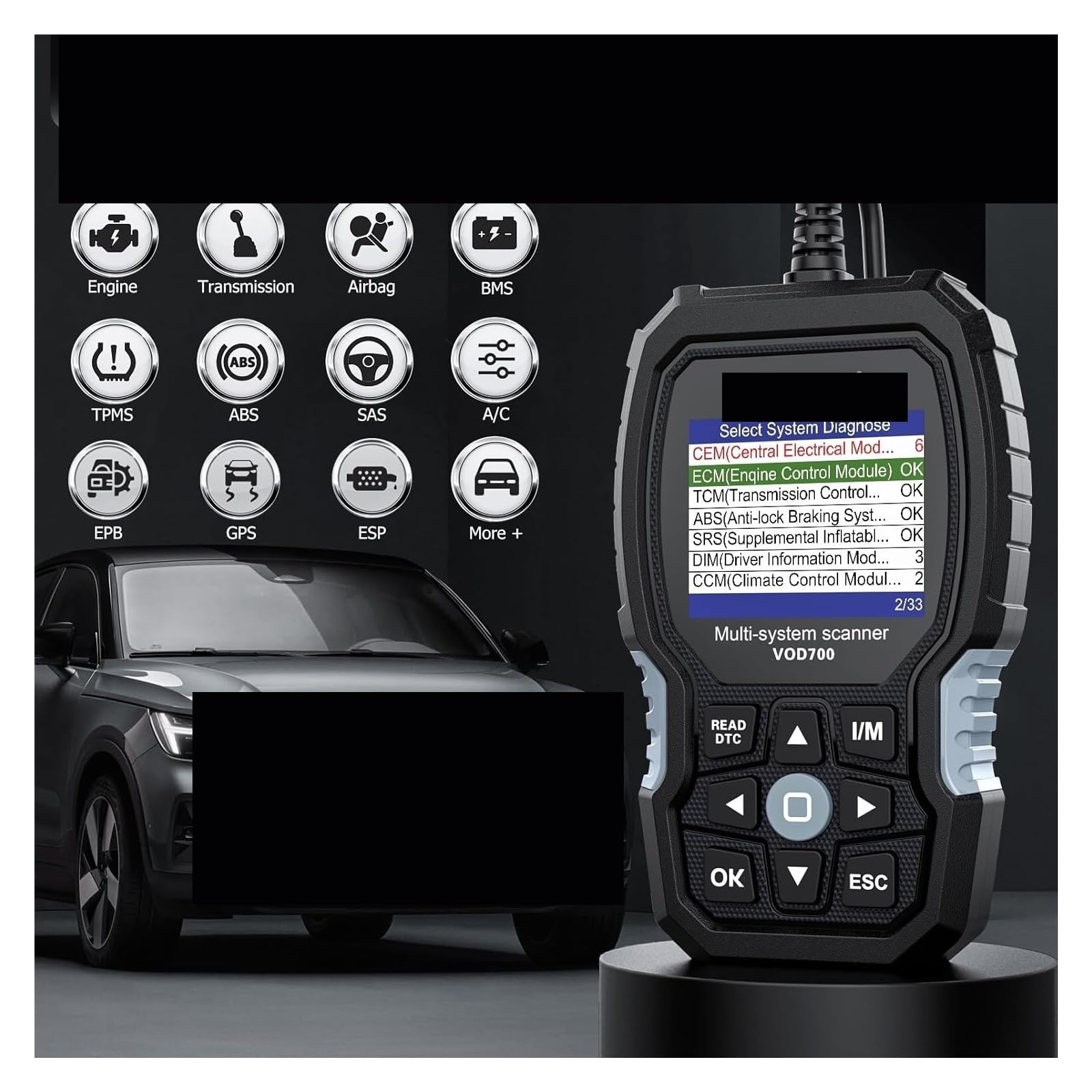Amazon.co.jp: VOD700 OBD2 スキャナー ボルボ車用 コードリーダー