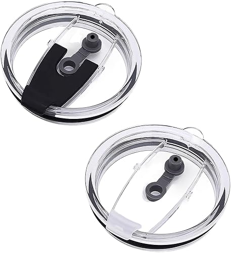 PIVHWIR 2 tapas de vaso de repuesto, tapa de repuesto a prueba de derrames, resistente a salpicaduras, para taza de viaje, se adapta a diámetro