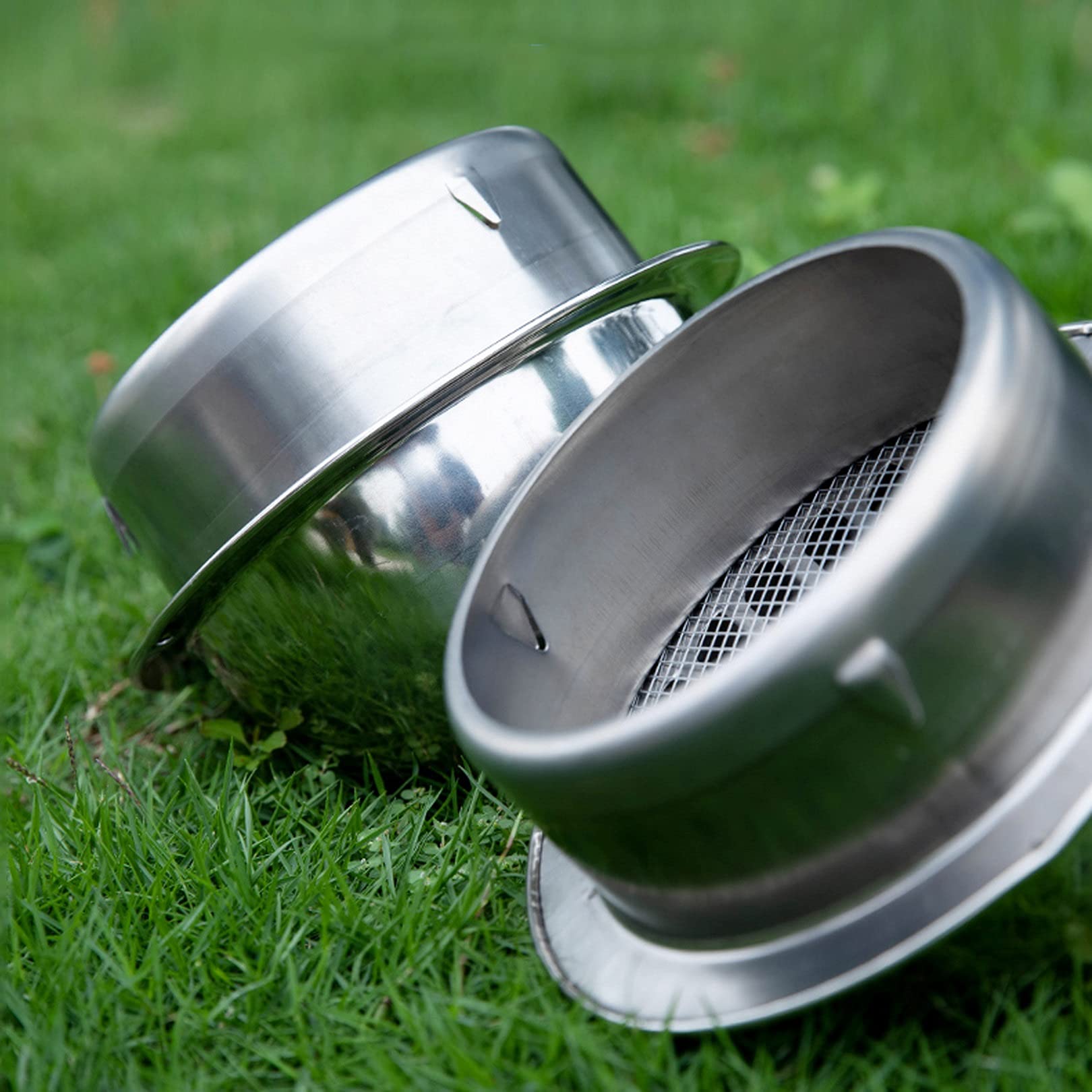 LIGUOYI Rond Grille De Ventilation en Acier Inoxydable 6" 7.5" 9.4" 11.4" Ventilation Hotte Murale Ronde, Ronde Bouches D'aération avec Filet, Prévenir Les Vents Contraires Et La Pluie
