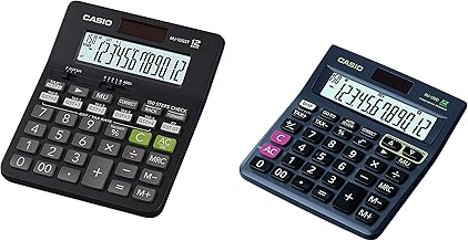 Casio Desktop Calculator with Tax Keys & Casio MJ-12GST GST Calculator (Black)