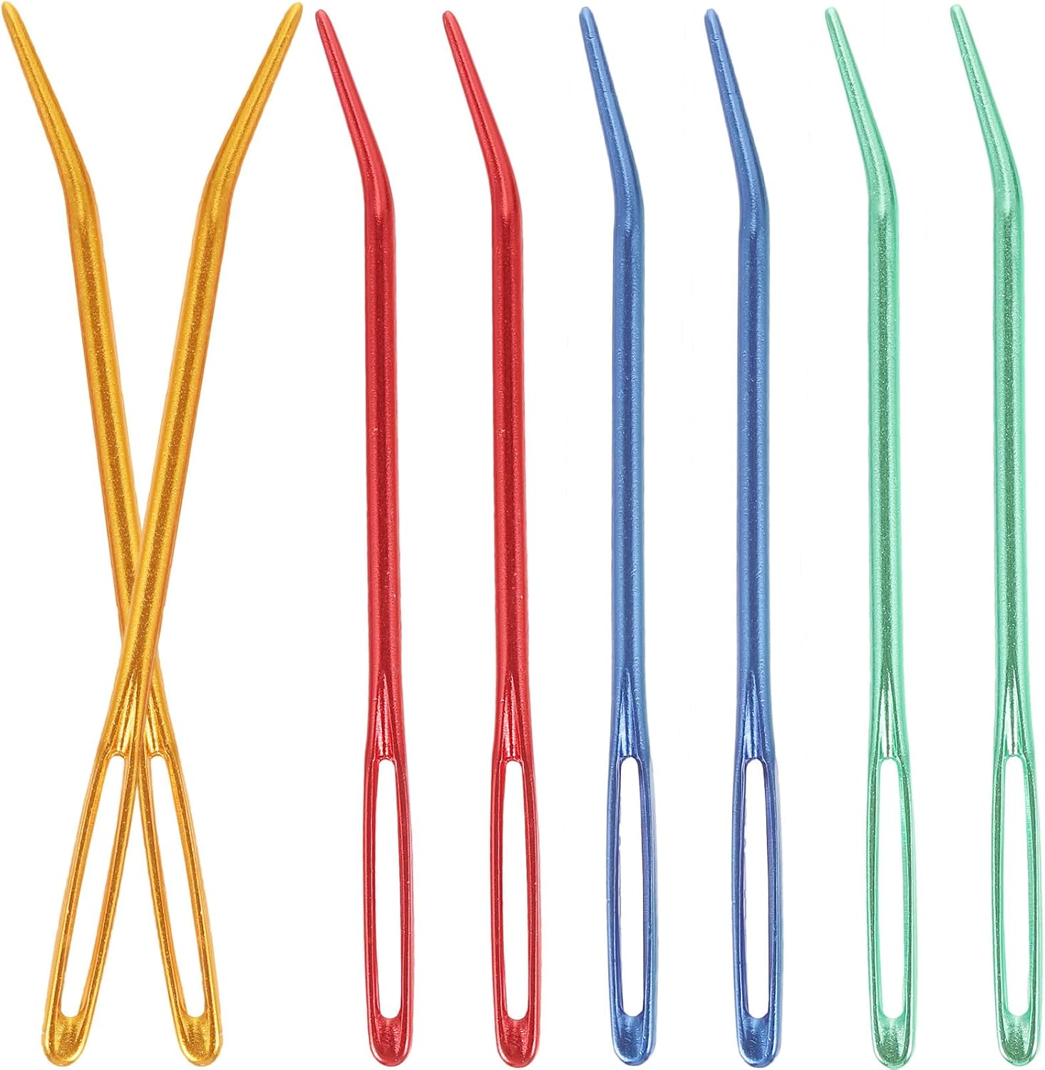 OKUMEYR 8Pcs Large-Eye Blunt Sewing Needles Yarn Darning Needles Multi-Function for Hand Sewing and Tapestry Craft with Colorful Pack for Home Use