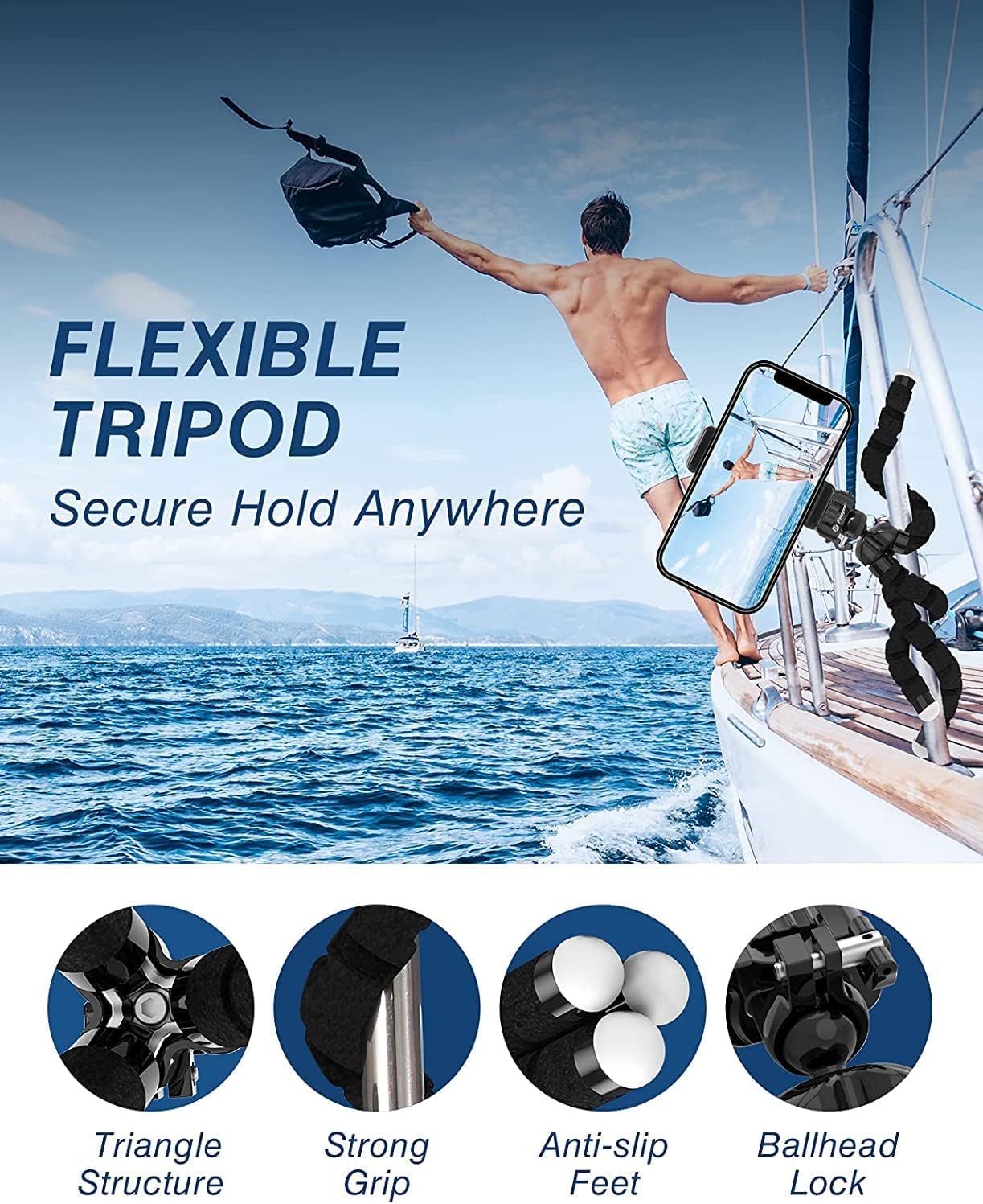 Fotopro 36" Selfie Stick with Bluetooth Remote Cliker, Phone Tripod Mount, Removable Mini Tripod, Extendable Monopod Travel Tripod Stand for Android Smartphone iPhone Samsung Galaxy Huawei