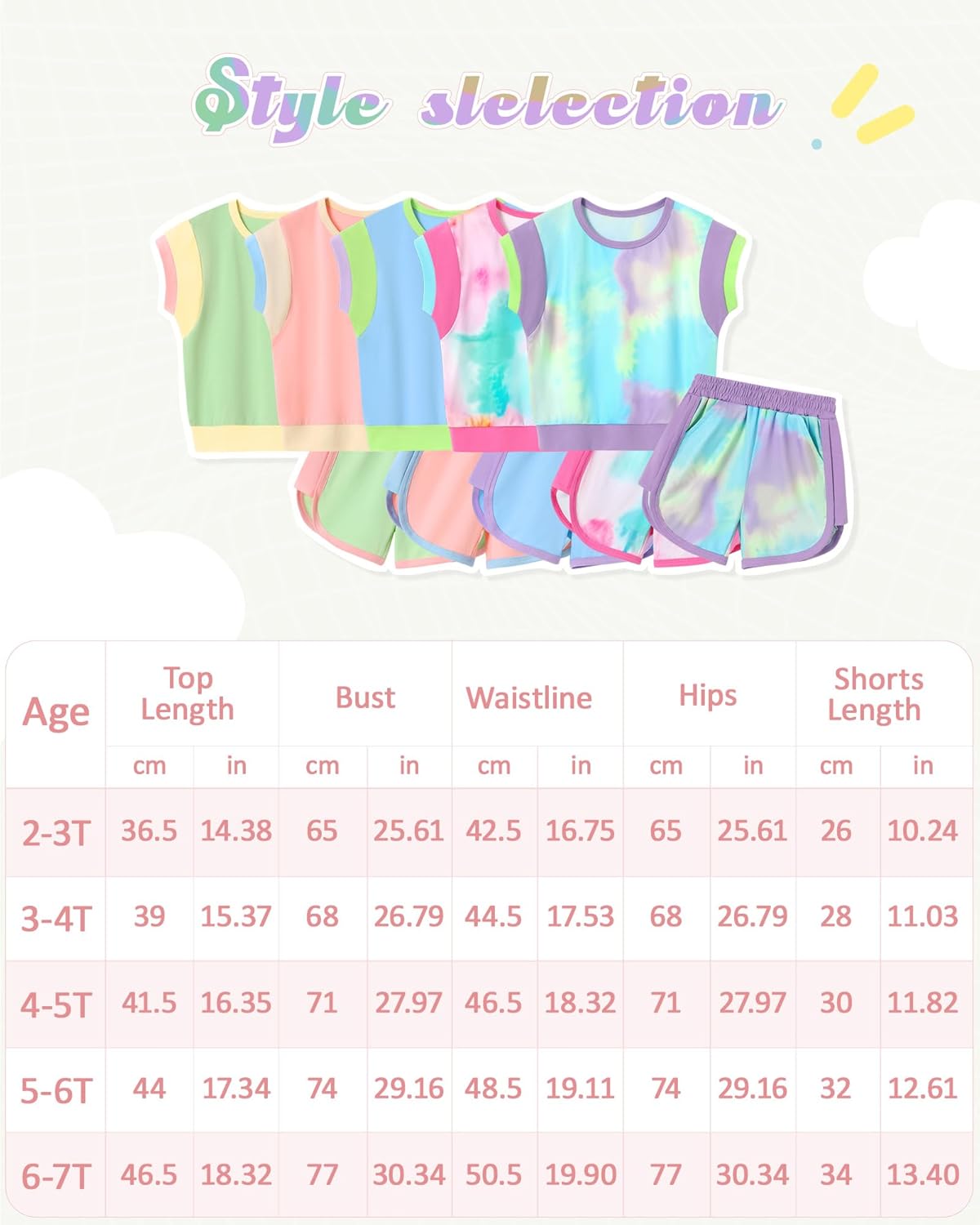SANMIO Toddler Girl Clothes Summer Toddler Girls Color Block Short Sleeve Shorts Sweatsuit Outfits 2 Piece Clothing Set - Image 7