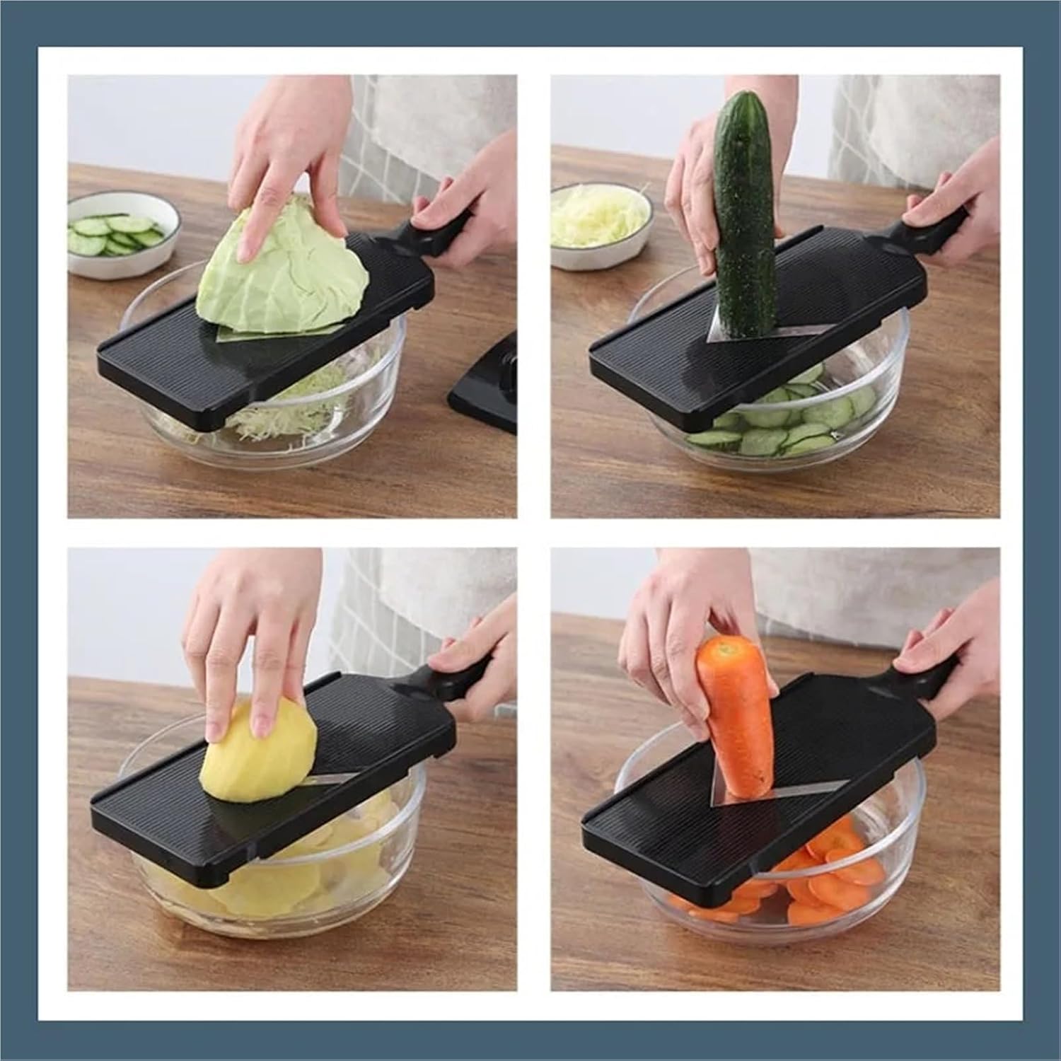 Multi-Functional Manual Vegetable Slicer and Shredder for Cabbage, Potatoes, and Cucumbers - Kitchen Gadget