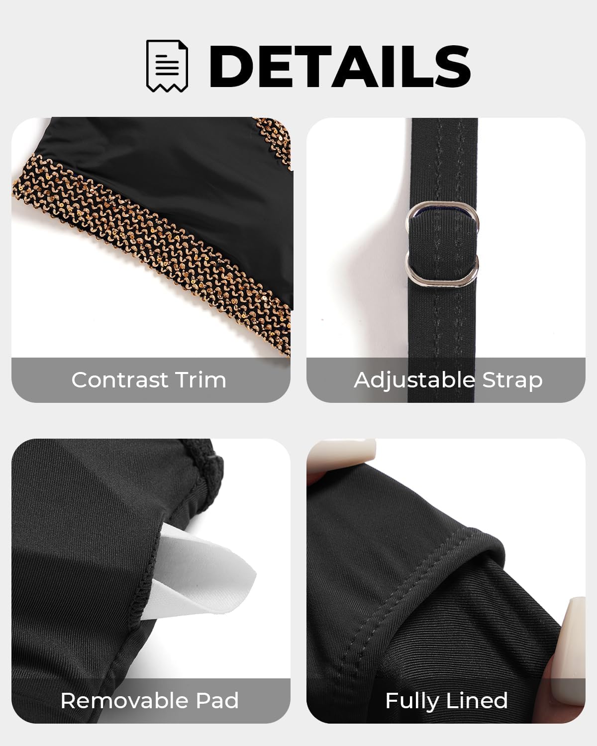 Tempt Me Women High Waisted Bikini Set - One Shoulder Two Piece Swimsuits Color Block Bathing Suits with Swimwear Bottom - Image 3