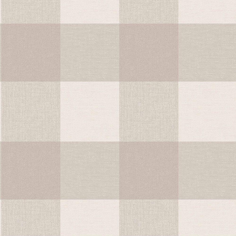 Yöl Light Glamorous Chequered Natural Wallpaper - Glitter Effect Modern Contemporary - Textured Feature Wall