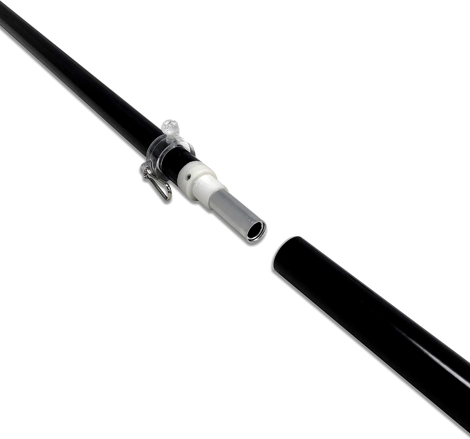 6ft Spinning Flag Pole - Black Pole & Gold Topper - Outdoor Wall Hanging Tangle Free Spinning Flag Pole - Special Edition Durable Fade Resistant Outdoor Display for House Yard Porch Wall Schools