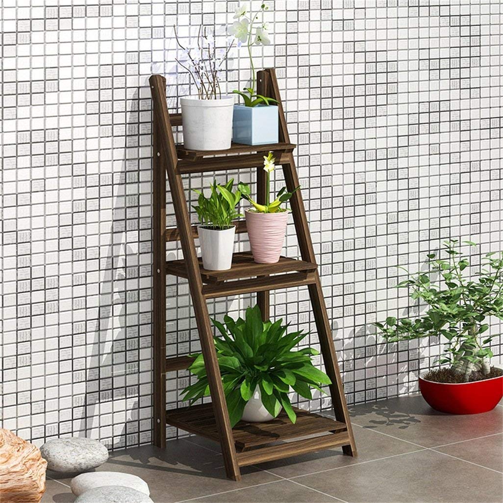 Échelle à 3 Niveaux, étagères d'angle Pliables, étagères d'angle, Affichage de Plantes de Jardin pour Balcon, Installation Non requise 42x40x106cm