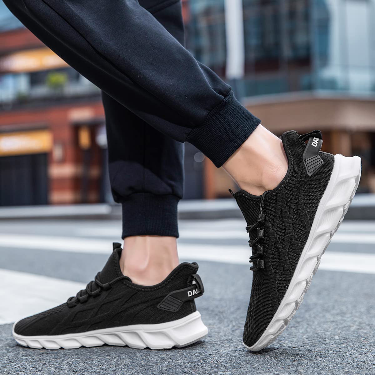 Linenghs Scarpe da Uomo per Correre Scarpe Sportive Sneakers da Corsa Leggere Traspiranti Scarpe da Corsa su Strada Camminare all'Aperto Fitness Jogging