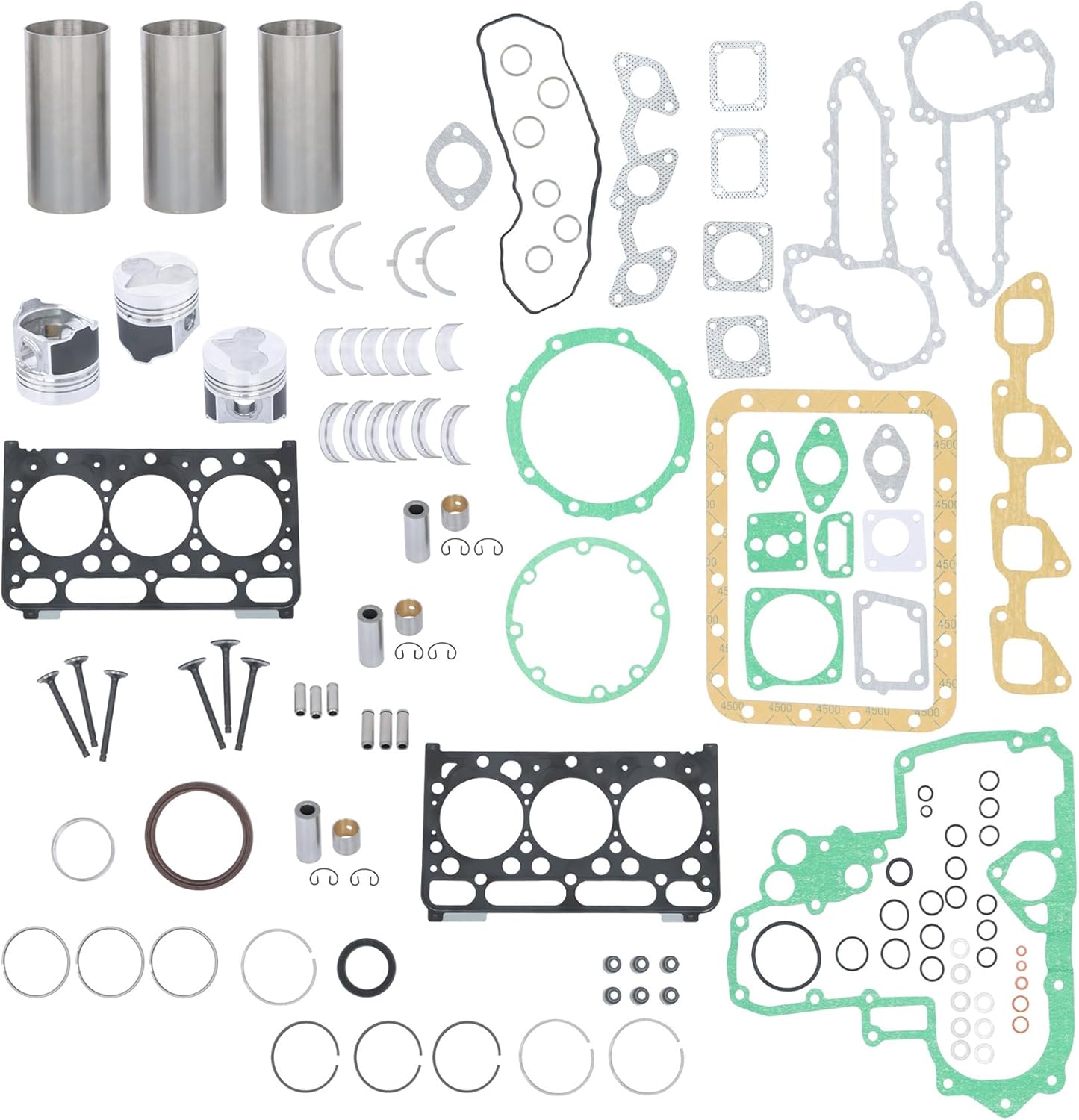 WFLNHB D1503 Engine Repair Parts Overhaul Repair Kit Replacement for Kubota Engine D1503 Tractor L2900 L3000 L3010 L3130