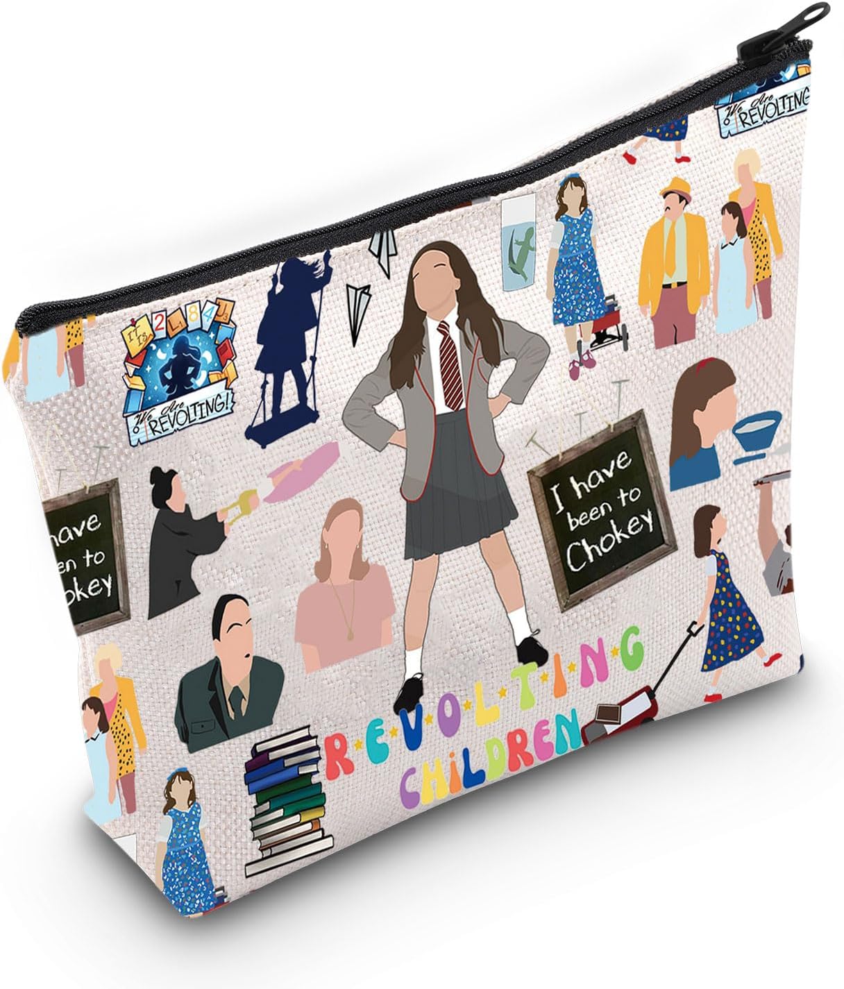 WZMPA Matilda Musical Makeup Case Matilda Theatre Lover Gift Broadway Matilda Zipper