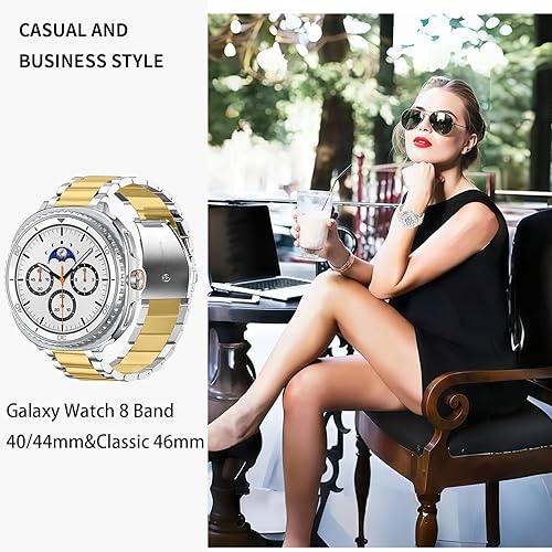 Vista 52 de GOLDTOLUCK No Gap Stainless Steel Band Compatible with Samsung Galaxy Watch 8 7 6 5 4 Classic FE Pro Ultra 40mm 44mm 46mm 43mm 47mm 45mm 42mm