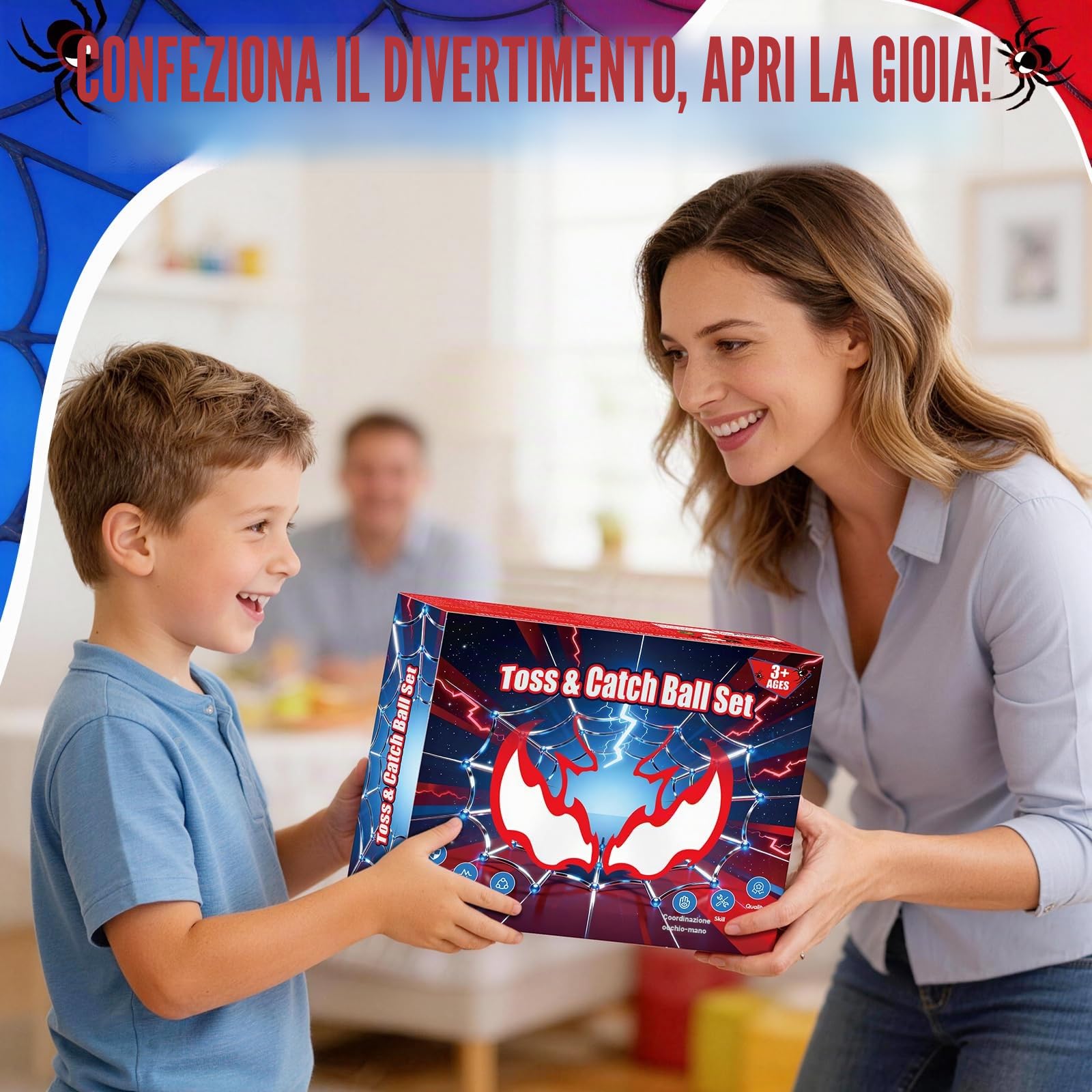 HaoVrisn Giochi Bambini di Lancio e Cattura, Giochi da Esterno per Bambini, Gioco da Giardino e Giocattolo da Spiaggia per Bambini 3-12 Anni, Ideale Regalo di Pasqua o Regalo di Compleanno Bambini