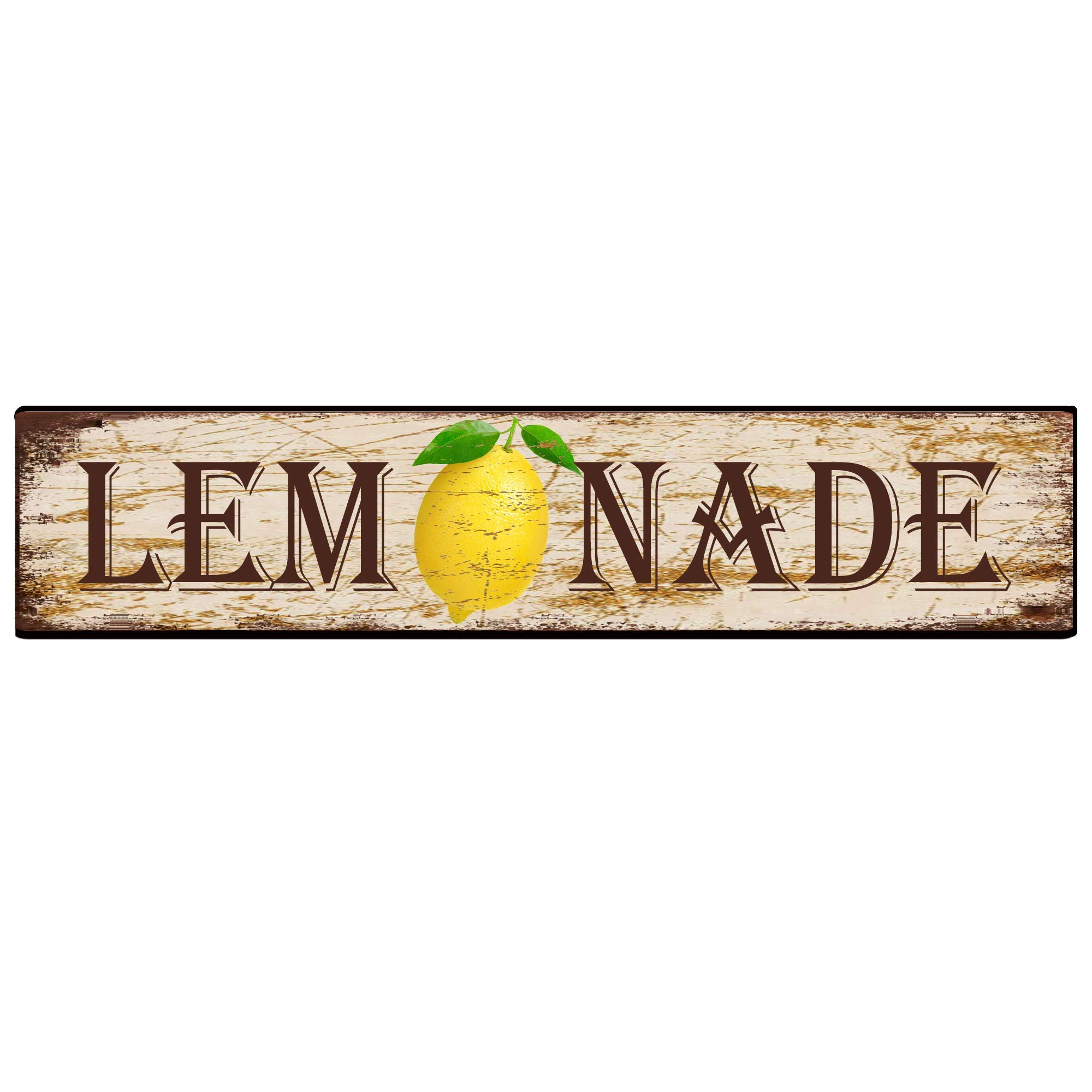 Fresh Lemonade Retro Tin Signs Aluminum Metal Sign for Kitchen Home Garden Wall Bar Cafe Decor 4x16 Inch